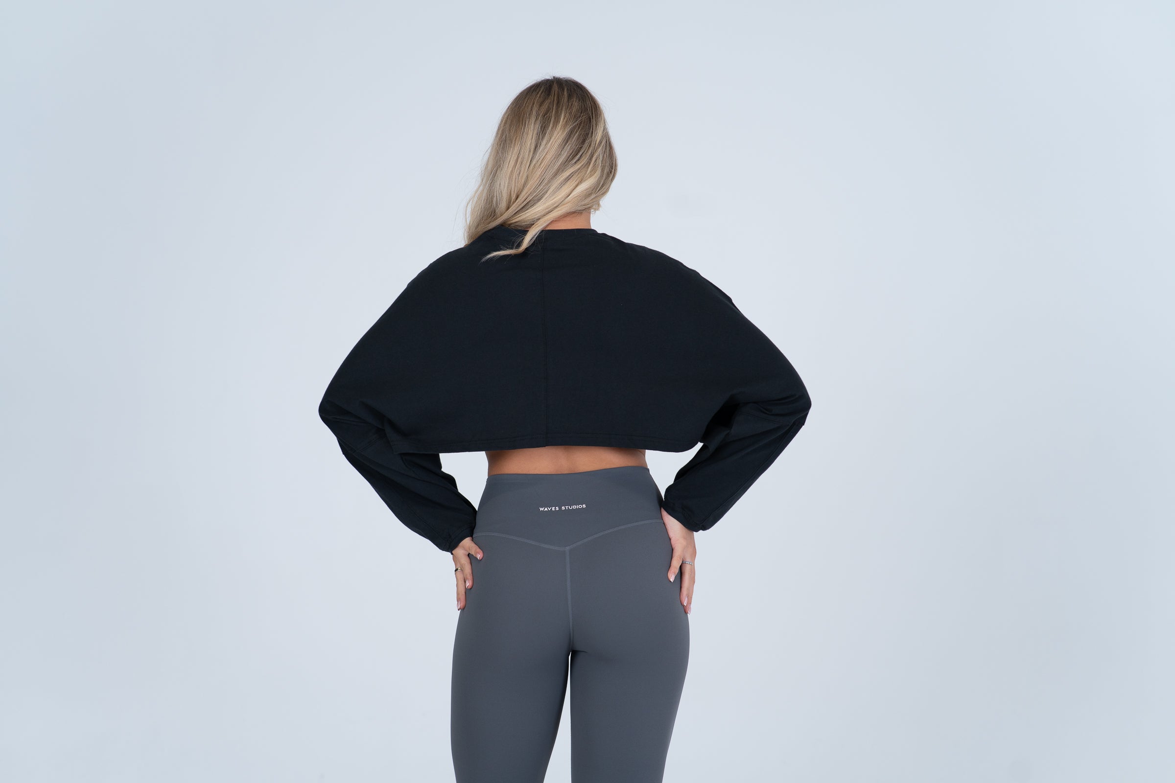 Slouch Long Sleeve Crop Top