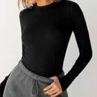 Crewneck Fitted LS Tee