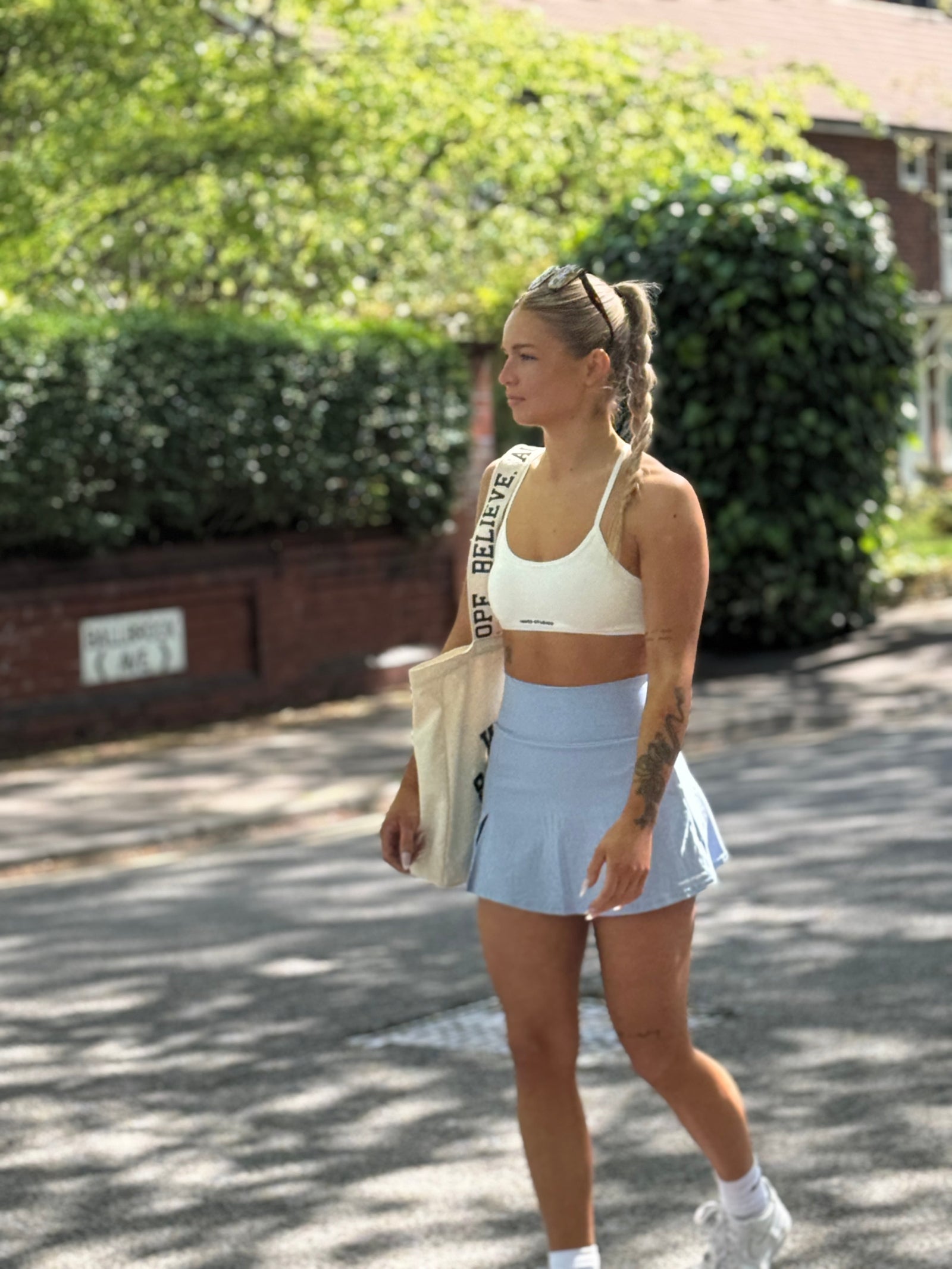 Side-Hem High Waist Skirt