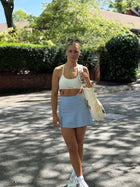 Side-Hem High Waist Skirt