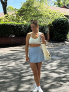 Side-Hem High Waist Skirt