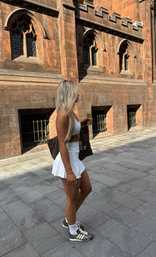 Side-Hem High Waist Skirt