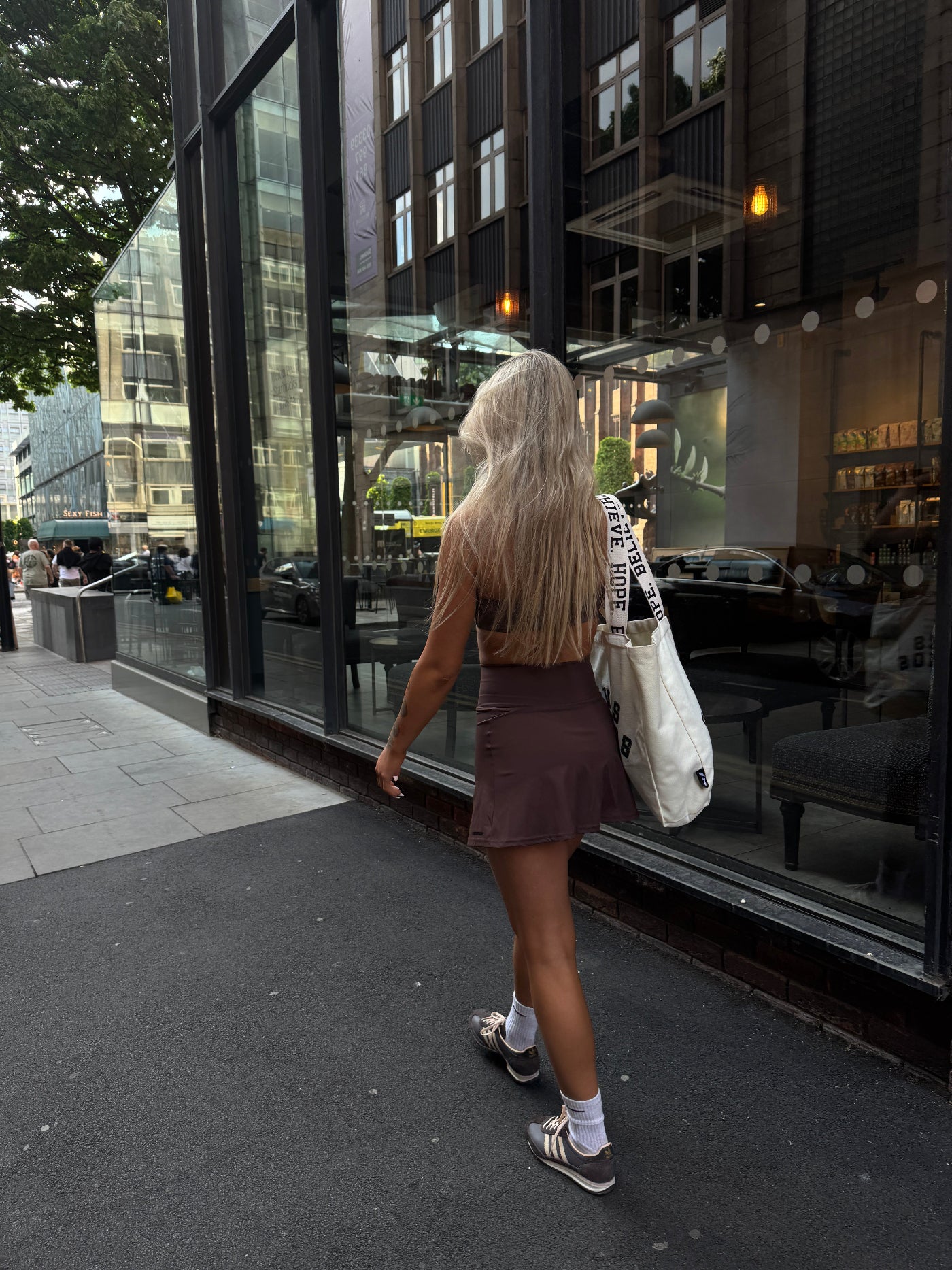 Side-Hem High Waist Skirt