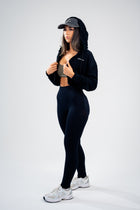 Zipped Cropped Hoodie - Lightweight