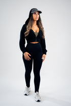 Zipped Cropped Hoodie - Lightweight