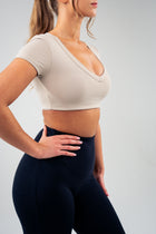U-neck Sporty Crop Top