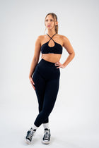 Cross-Front Teardrop Sports Bra