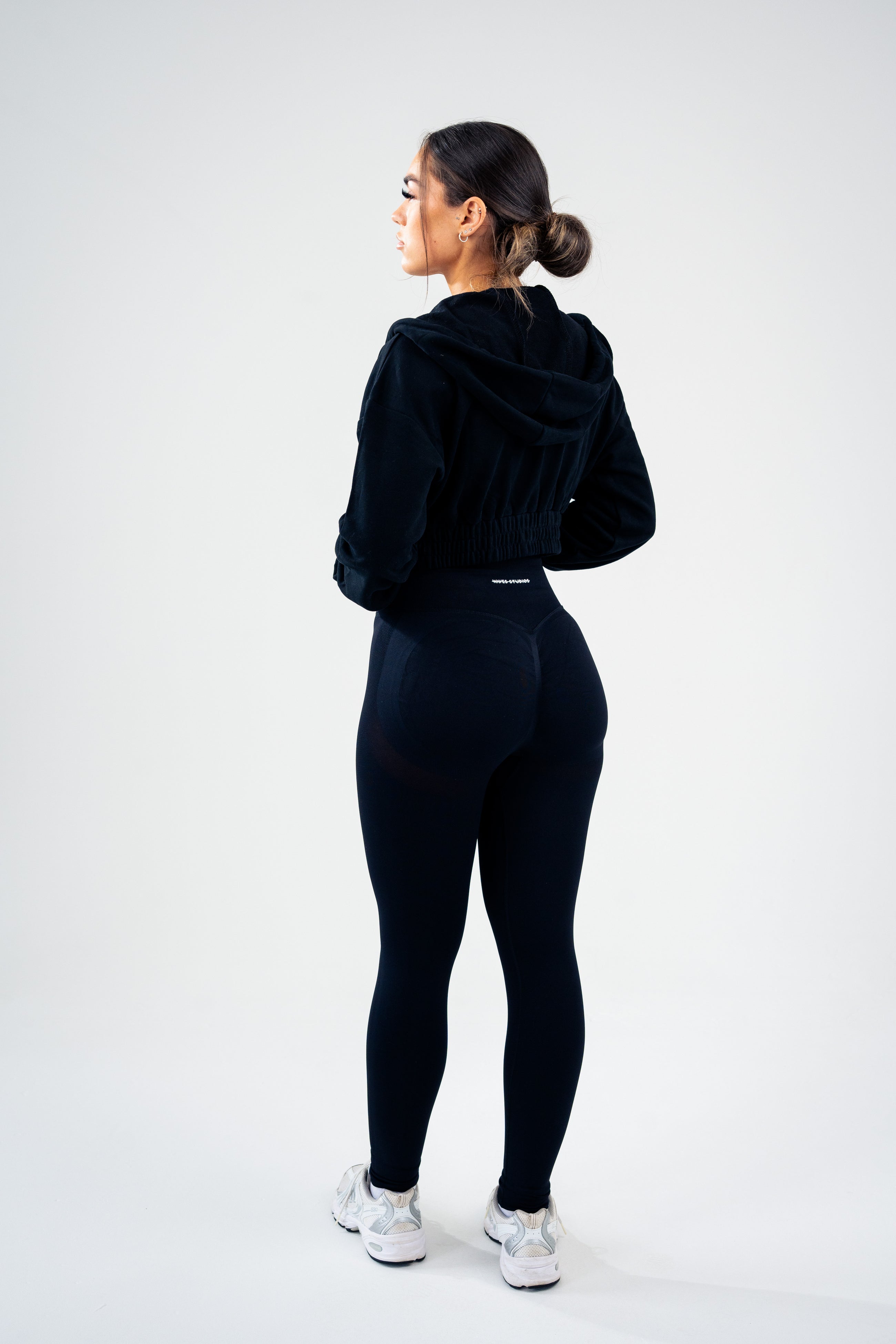 Zipped Cropped Hoodie - Lightweight