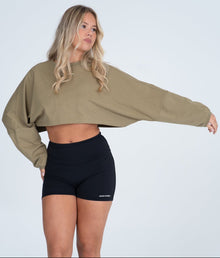 Slouch Long Sleeve Crop Top