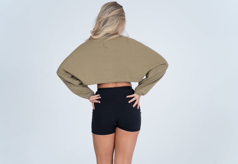 Slouch Long Sleeve Crop Top