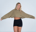 Slouch Long Sleeve Crop Top
