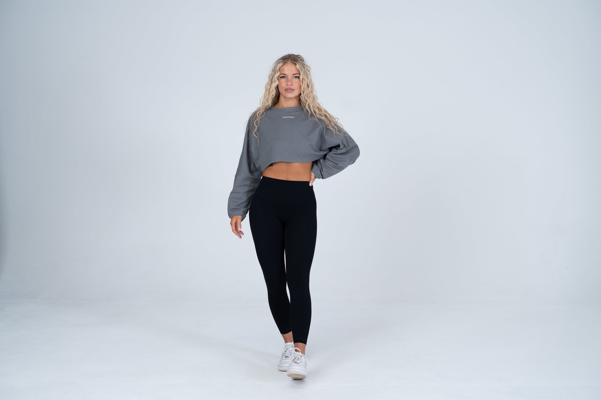 Slouch Long Sleeve Crop Top