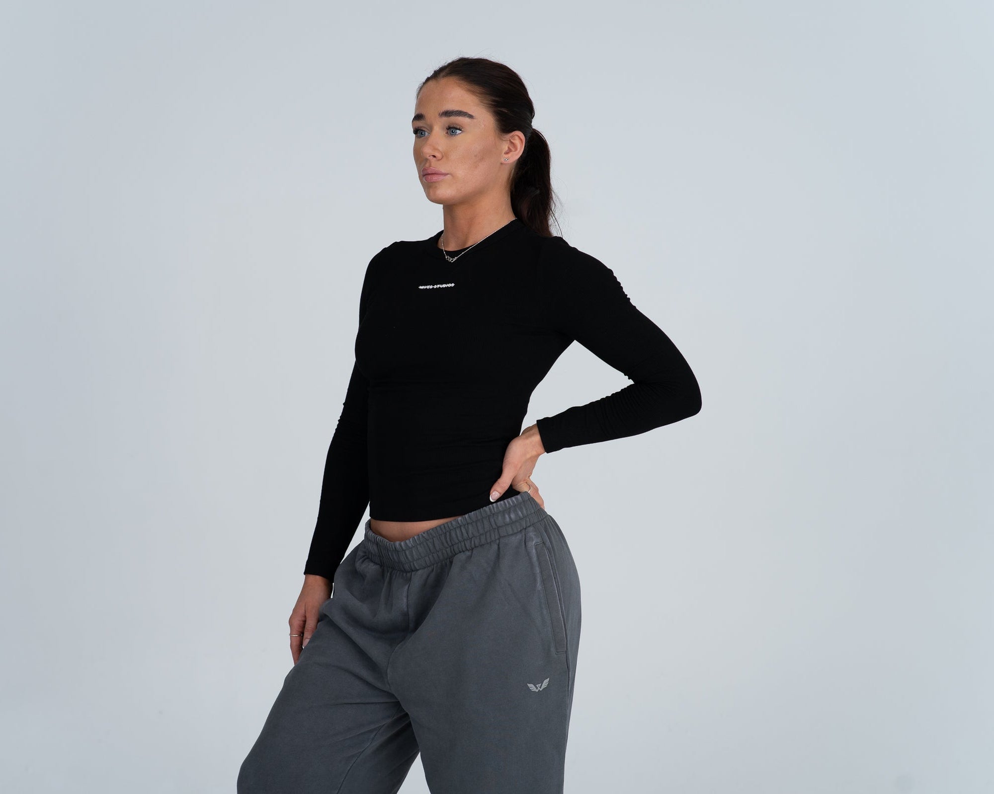 Crewneck Fitted Tee - LS