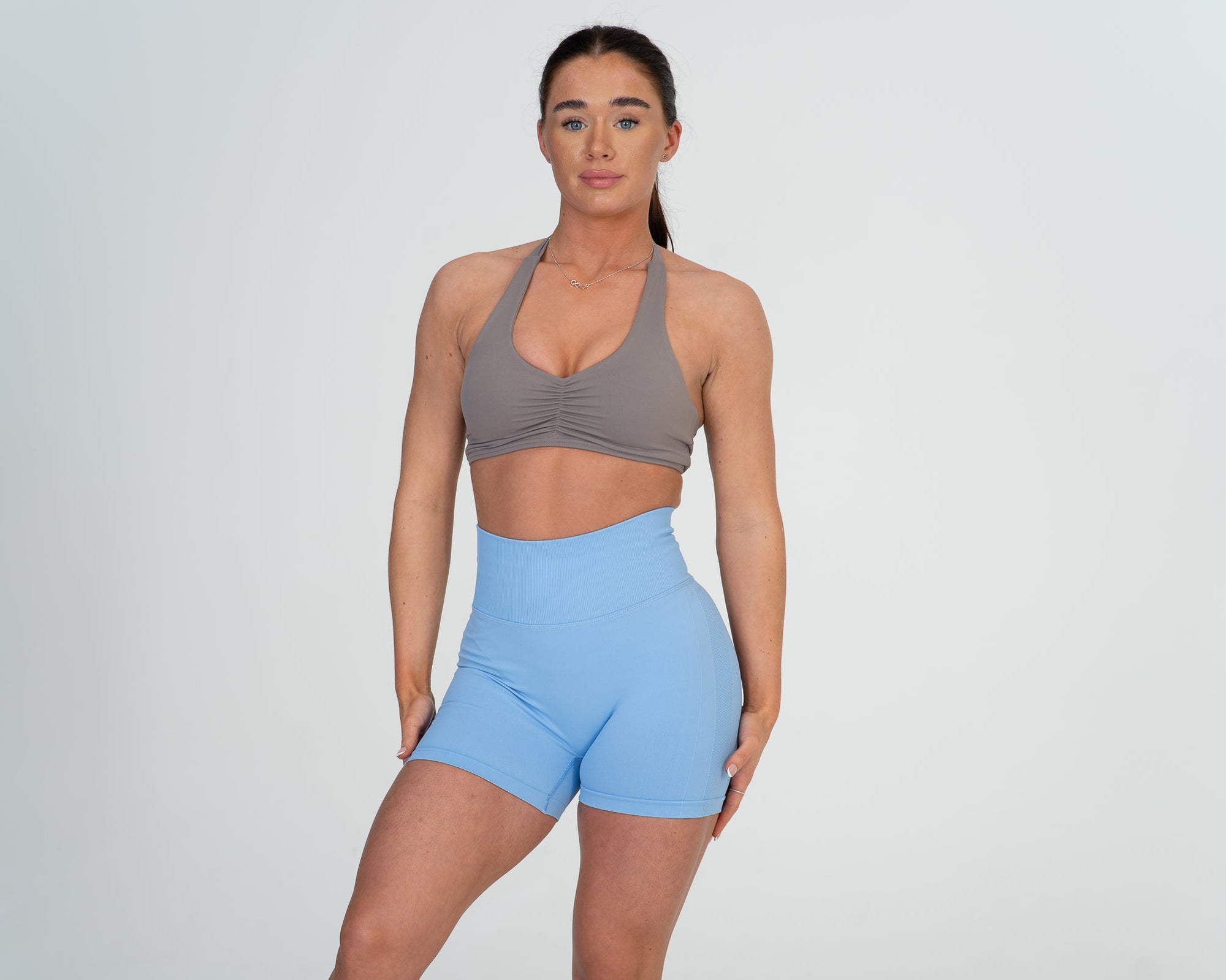 Halter V-neck Sports Bra