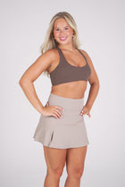 Side-Hem High Waist Skirt