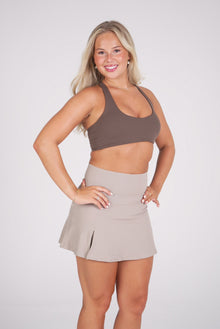 Side-Hem High Waist Skirt