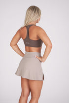 Side-Hem High Waist Skirt