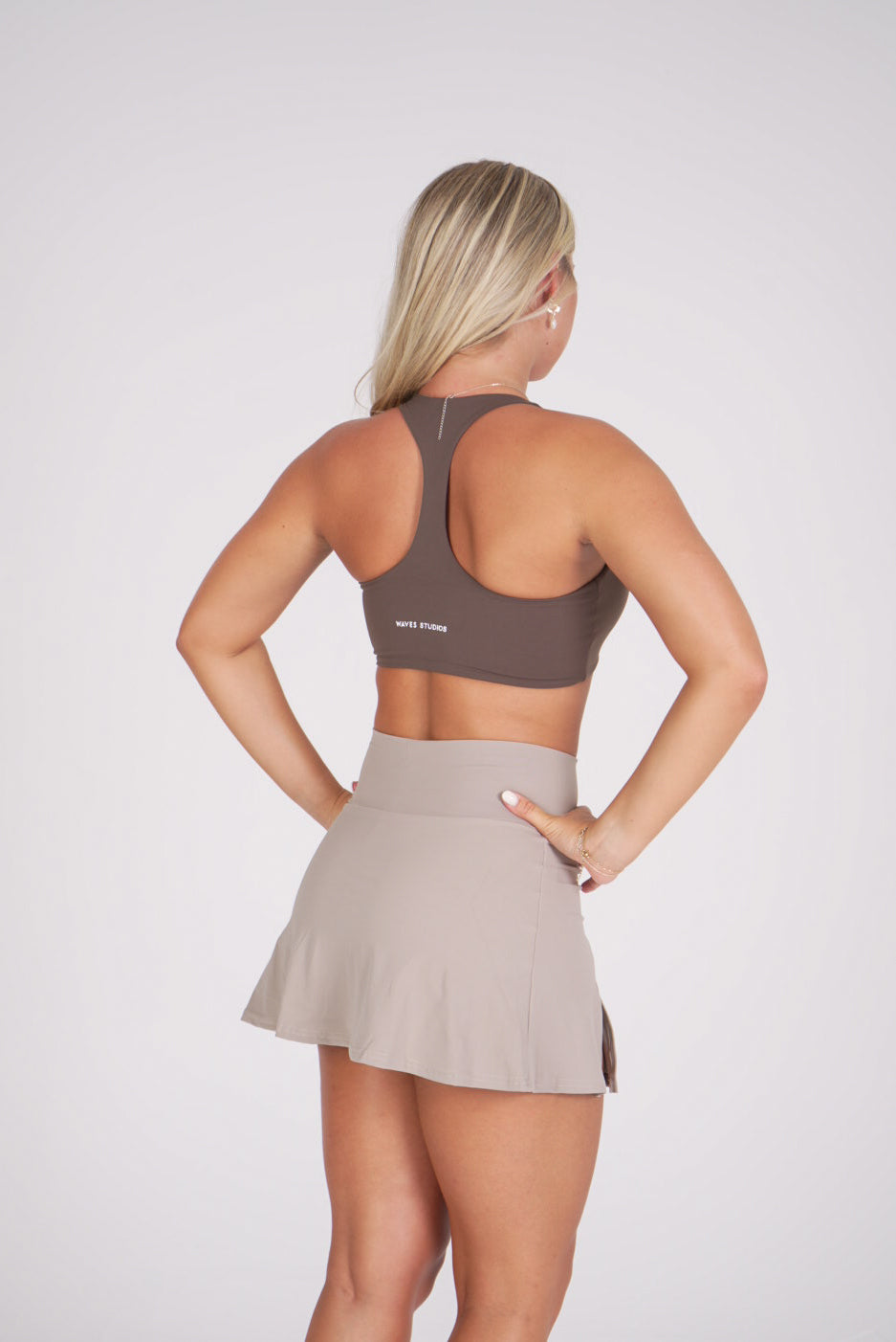 Side-Hem High Waist Skirt