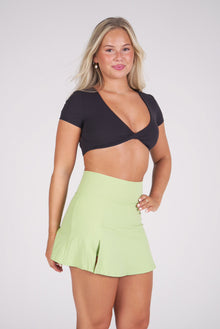 Side-Hem High Waist Skirt