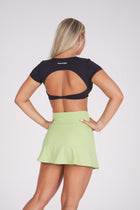 Side-Hem High Waist Skirt