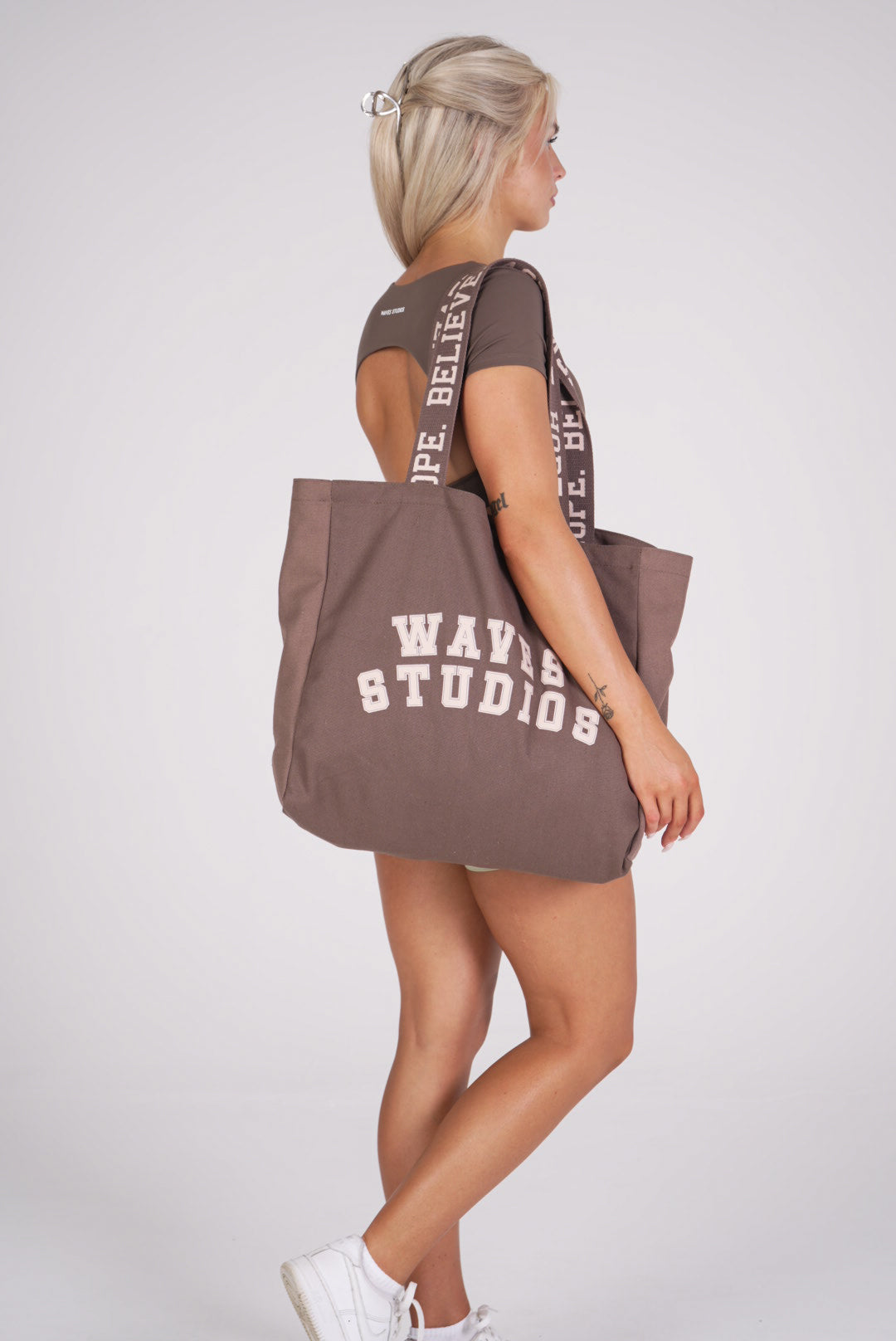 Branded Strap Tote Bag