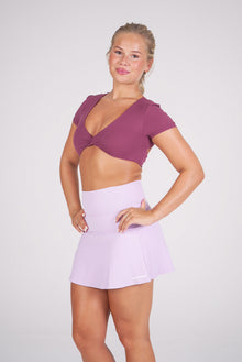 Side-Hem High Waist Skirt